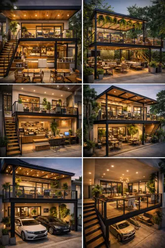 Mezannine Cafe Modern di Jelambar Baru